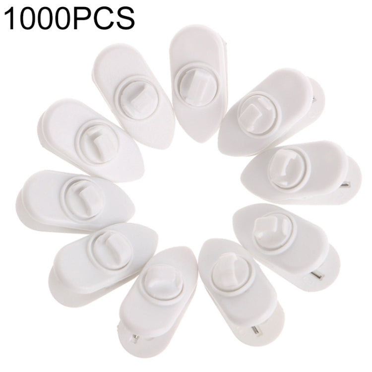 1000pcs Rotary Headphone Cable Clip Clamp Holder Mount Collar Clothes – Durable Build, Easy to Use White
