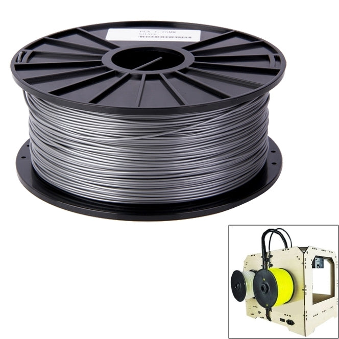ABS 1.75 mm Color Series 3D Printer Filaments, about 395m – Durable Build, Easy to Use Silver