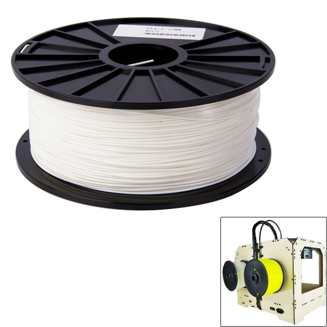 ABS 1.75 mm Color Series 3D Printer Filaments, about 395m White