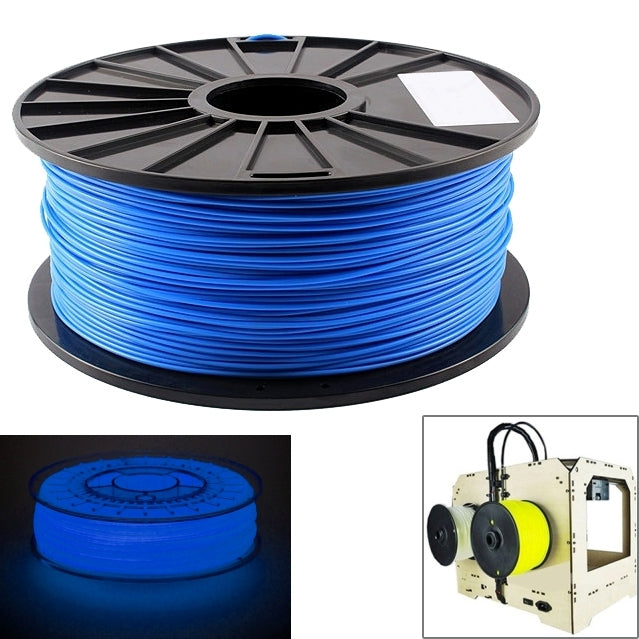 PLA 1.75 mm Luminous 3D Printer Filaments, about 345m – Durable Build, Easy to Use Blue