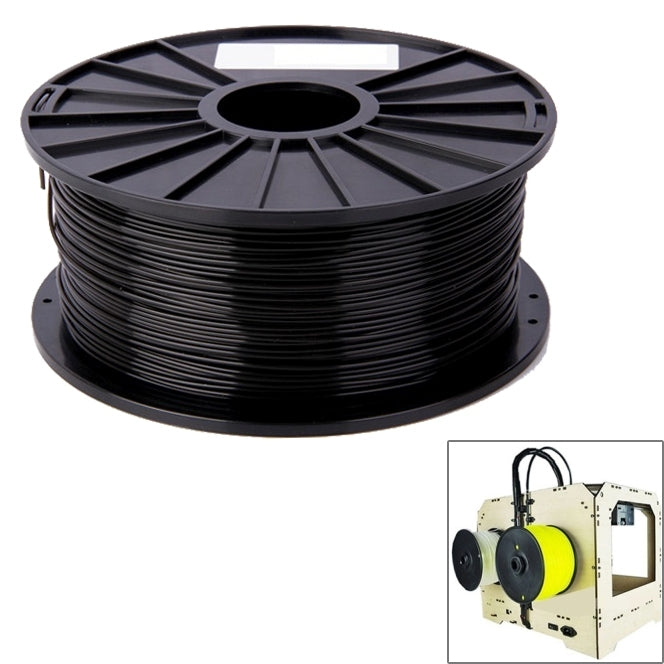 PLA 3.0 mm Color Series 3D Printer Filaments, about 115m – Durable Build, Easy to Use Black