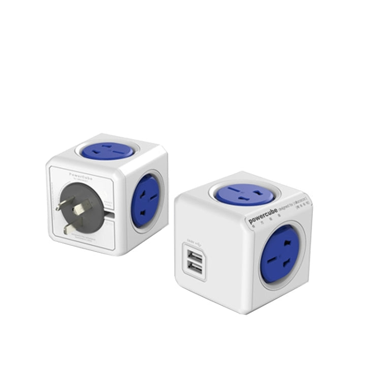 PowerCube 10A Universal Wall Adapter Power Socket with 4 US / AU Sockets and 2 USB Ports for Home Office, AU Plug, Random Color Delivery, With 2 USB Ports With 2 USB Ports