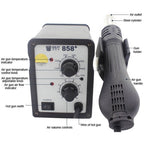 BEST BST-858+ AC 220V 50Hz 650W Adjustable Temperature Unleaded Hot Air Gun with Helical Wind, BST-858+ EU Plug, BST-858+ US Plug