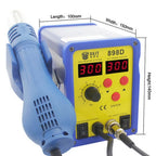 BEST BST-898D 2 in 1 AC 220V 720W LED Displayer Helical Wind Adjustable Temperature Unleaded Hot Air Gun + Solder Station & Soldering Iron, BST-898D US Plug, BST-898D EU Plug
