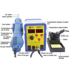 BEST BST-898D 2 in 1 AC 220V 720W LED Displayer Helical Wind Adjustable Temperature Unleaded Hot Air Gun + Solder Station & Soldering Iron, BST-898D US Plug, BST-898D EU Plug