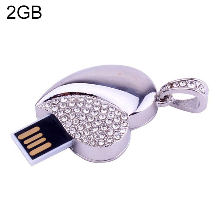 Silver Heart Shaped Diamond Jewelry USB Flash Disk, Special for Valentines Day Gifts , 2GB, 4GB, 8GB, 16GB, 32GB – Durable Build, Easy to Use