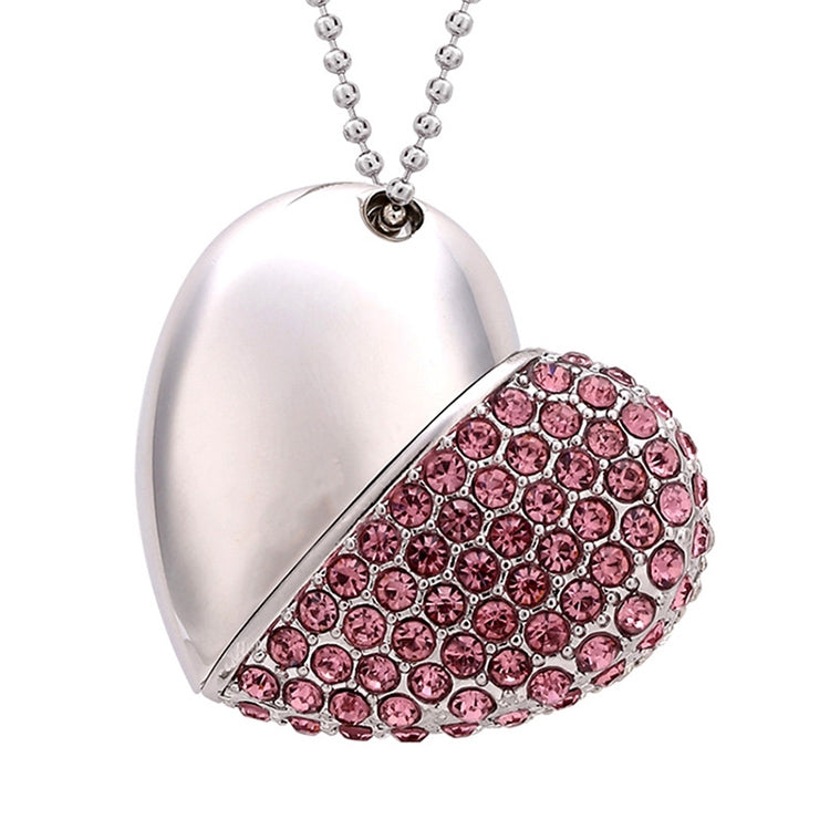Heart Shaped Diamond Jewelry USB Flash Disk, Special for Valentines Day Gifts , 2GB, 4GB, 8GB, 16GB – Durable Build, Easy to Use