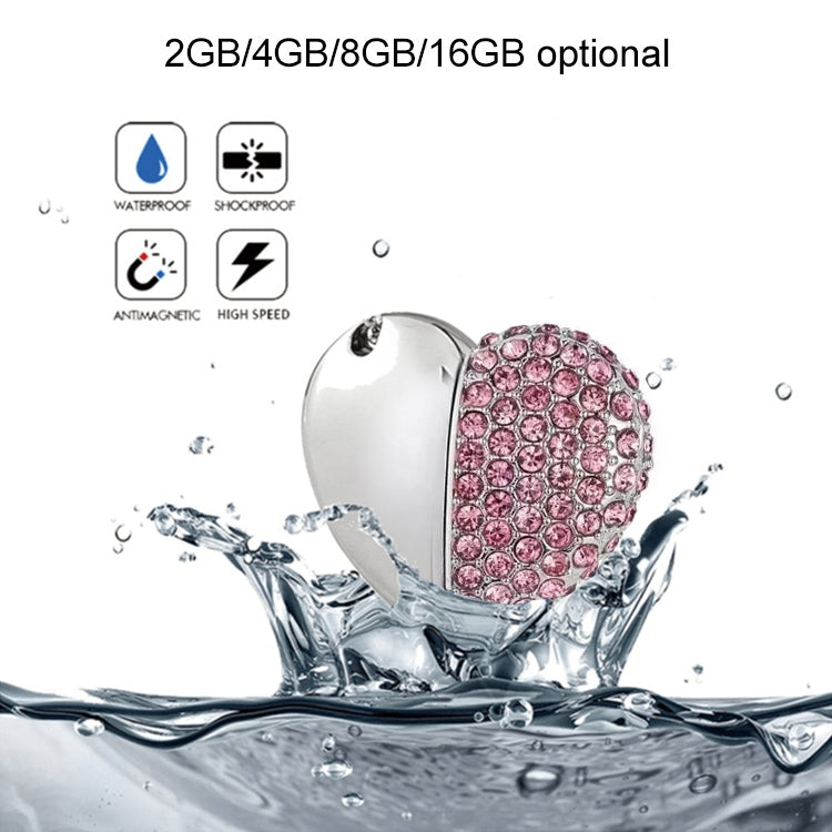Heart Shaped Diamond Jewelry USB Flash Disk, Special for Valentines Day Gifts , 2GB, 4GB, 8GB, 16GB – Durable Build, Easy to Use
