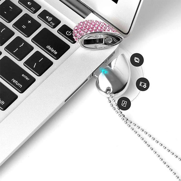 Heart Shaped Diamond Jewelry USB Flash Disk, Special for Valentines Day Gifts , 2GB, 4GB, 8GB, 16GB – Durable Build, Easy to Use
