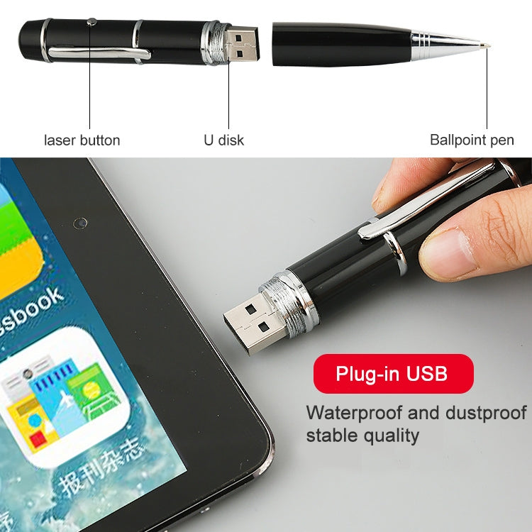 3 in 1 Laser Pen Style USB Flash Disk, Silver (8GB), 8GB (Silver) – Durable Build, Easy to Use