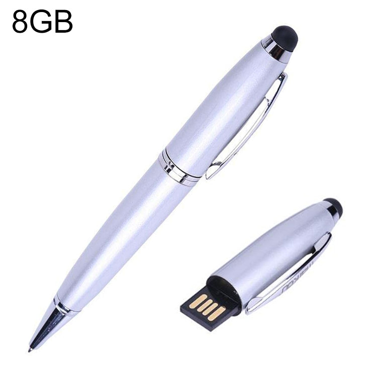 2 in 1 Pen Style USB Flash Disk, Black , 2GB (Silver), 4GB (Silver), 8GB (Silver), 16GB (Silver), 32GB (Silver), 2GB (Black), 4GB (Black), 8GB (Black), 16GB (Black), 32GB (Black) – Durable Build, Easy to Use 8GB (Silver) Silver
