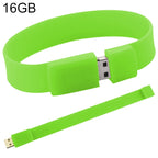 16GB Silicon Bracelets USB 2.0 Flash Disk, 16GB (Green) – Durable Build, Easy to Use 16GB (Green)