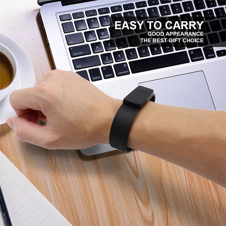 8GB Silicon Bracelets USB 2.0 Flash Disk, 8GB (Black) – Durable Build, Easy to Use
