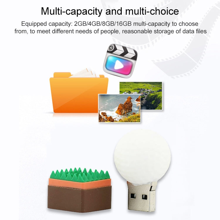 16GB Golf Style USB Flash Disk, 2GB, 4GB, 8GB, 16GB – Durable Build, Easy to Use