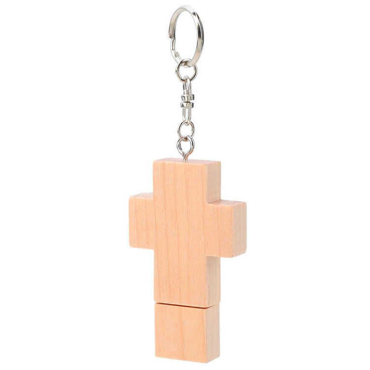 8 GB Wood Cross Style USB Flash Disk, 2GB, 4GB, 8GB – Durable Build, Easy to Use