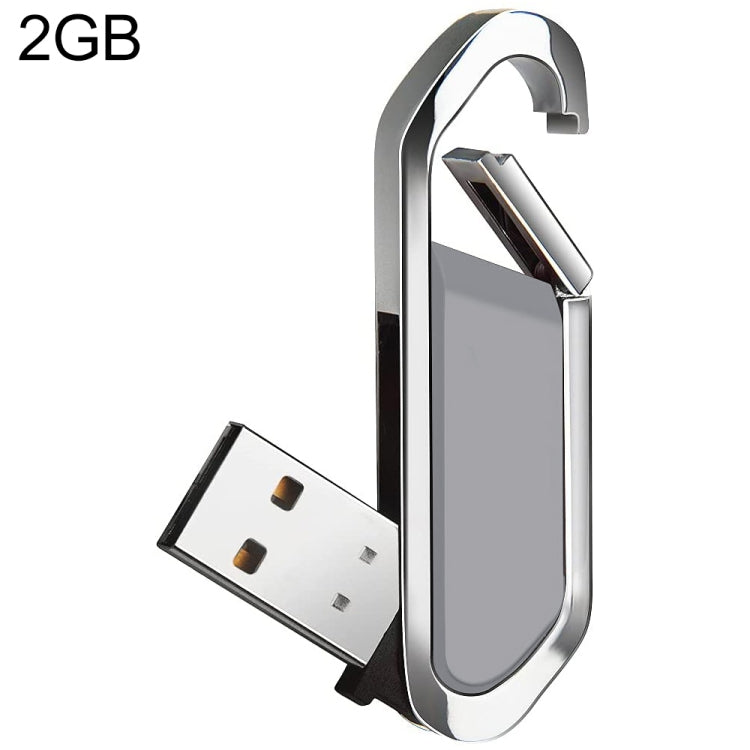 2GB Metallic Keychains Style USB 2.0 Flash Disk (Grey), 2GB (Grey) – Durable Build, Easy to Use 2GB (Grey)
