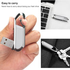 2GB Metallic Keychains Style USB 2.0 Flash Disk (Grey), 2GB (Grey) – Durable Build, Easy to Use