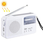 Multi-function Portable Solar / Cranked Dynamo Power LED Flashlight with AM/FM Radio & Mobile Phone Charger, RD369 RD369
