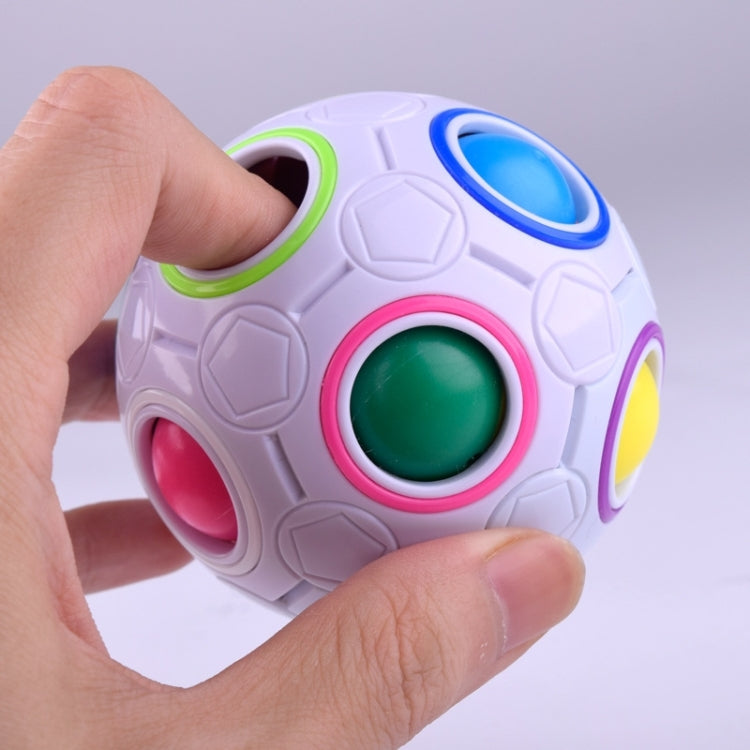 Magic Rainbow Ball Magic Cube Puzzle Cube, (White) (White)