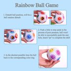 Magic Rainbow Ball Magic Cube Puzzle Cube, (White)