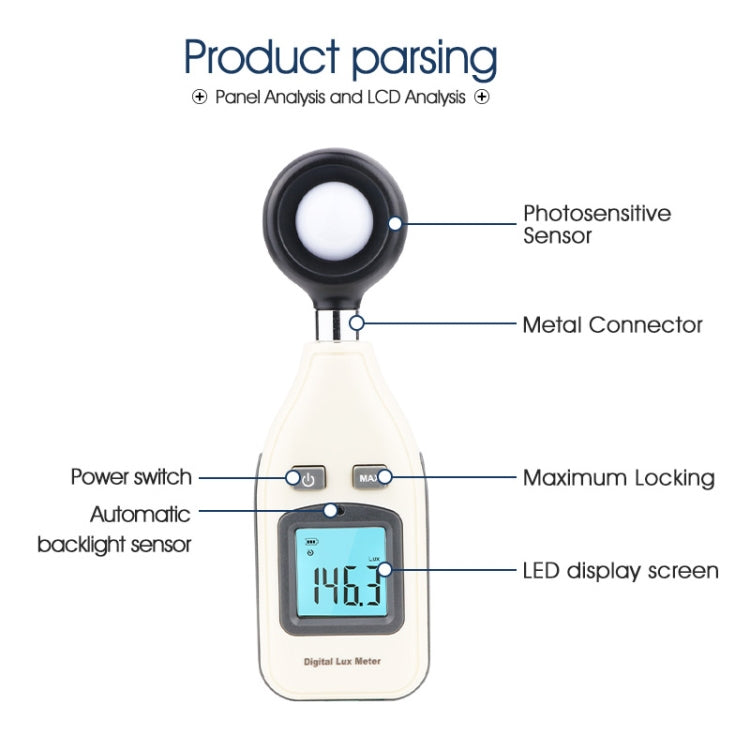 BENETECH Digital Light Lux Meter for Factory / School / House Various Occasion, Range: 0-200,000 Lux (GM1010), GM1010 – Durable Build, Easy to Use