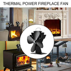 YL603 Eco-friendly Aluminum Alloy Heat Powered Stove Fan with 4 Blades for Wood / Gas / Pellet Stoves