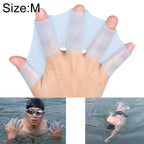 Silicone Swimming Web Fins Hand Flippers Training Gloves, M, Size: M Blue, Size: M Magenta Size: M Blue Blue