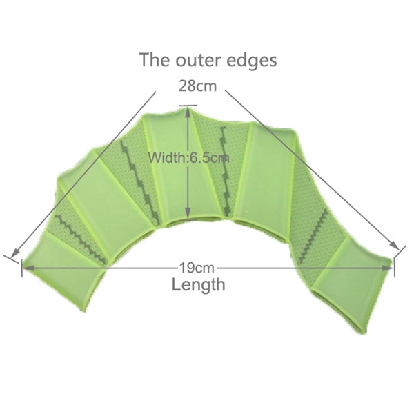 Silicone Swimming Web Fins Hand Flippers Training Gloves, L, Size: L Green, Size: L Blue