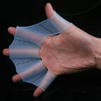 Silicone Swimming Web Fins Hand Flippers Training Gloves, L, Size: L Green, Size: L Blue