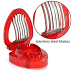 Kitchen Tool Plastic Strawberry Slicer Fruit Knife with Stainless Steel Blade, Strawberry Slicer