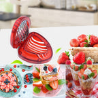 Kitchen Tool Plastic Strawberry Slicer Fruit Knife with Stainless Steel Blade, Strawberry Slicer
