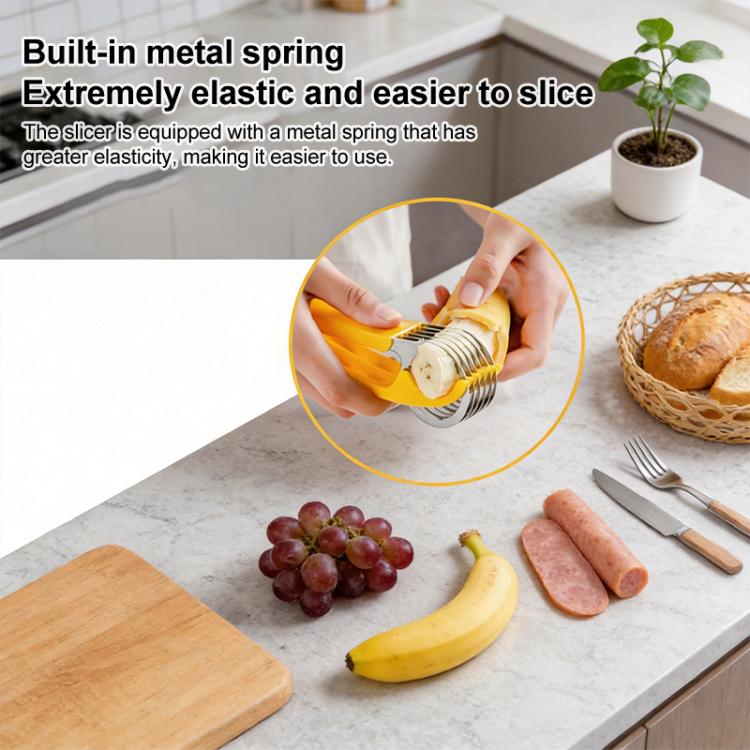 LsCook Kitchen Tool Banana Slicer Cutter Chopper for Fruit Salad, Banana Slicer