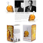 Crystal Glass Skull Bottle for Vodka & Whiskey & Beer Liqueur & Red Wine & Other Beverage, 350ML