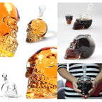 Crystal Glass Skull Bottle for Vodka & Whiskey & Beer Liqueur & Red Wine & Other Beverage, 1000ML