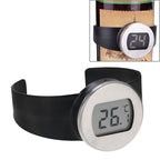 Celsius Degree Digital LCD Display Wine Bottle Thermometer, Suitable Bottle Diameter: 65-80mm (Black + Silver), TL802-TT TL802-TT