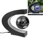 Electronic Magnetic Floating Globe with Multicolor LED, Black Black