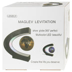 Electronic Magnetic Floating Globe with Multicolor LED, Black