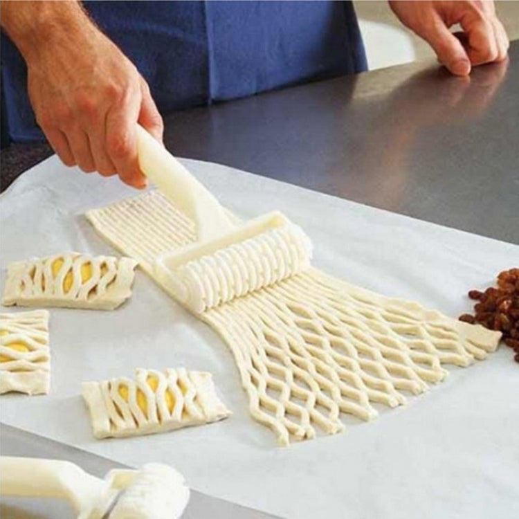 Pastry Lattice Roller Cutter, Dough Pizza Pastry Crimpers with Non-slip Handle
