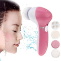 5 in 1 Beauty Care Brush Massager Scrubber Face Skin Care Electric Facial Cleanser, 5 in 1 AE-8782 5 in 1 AE-8782