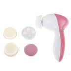 5 in 1 Beauty Care Brush Massager Scrubber Face Skin Care Electric Facial Cleanser, 5 in 1 AE-8782