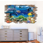 3D Underwater World Creative Fashion Wall Stickers, Size: 60cm x 90cm, Underwater World – Durable Build, Easy to Use Underwater World