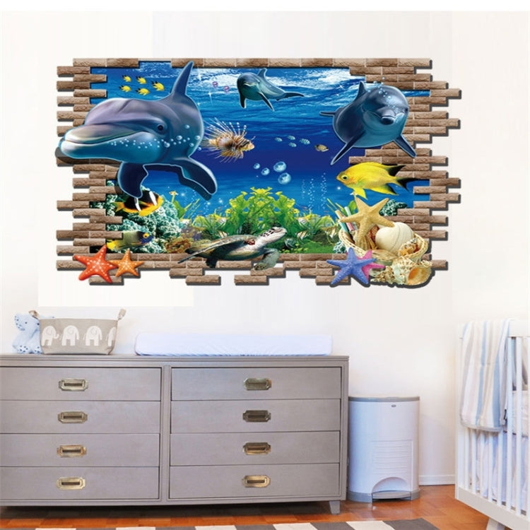 3D Underwater World Creative Fashion Wall Stickers, Size: 60cm x 90cm, Underwater World – Durable Build, Easy to Use