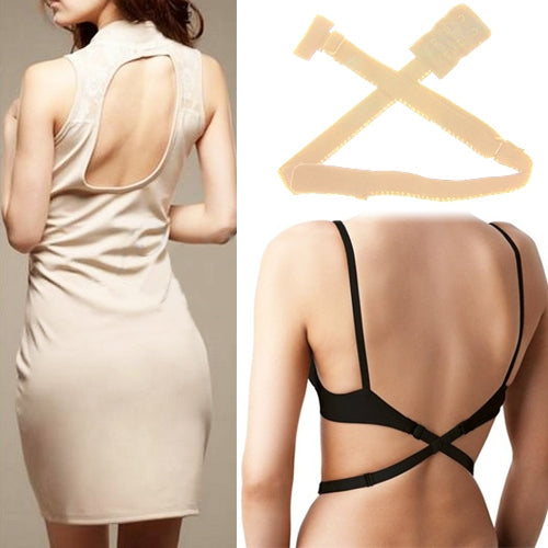 Adjustable Low Back Bra Strap Converter Backless V Conversion Solution Khaki
