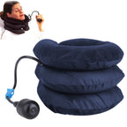 Inflatable Air Cervical Neck Traction Device Soft Head Back Shoulder Neck Ache Massager Headache Pain Relief Relaxation Brace, Half Cashmere (Dark Blue) – Durable Build, Easy to Use Half Cashmere (Dark Blue)