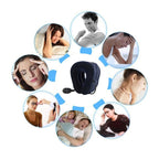 Inflatable Air Cervical Neck Traction Device Soft Head Back Shoulder Neck Ache Massager Headache Pain Relief Relaxation Brace, Half Cashmere (Dark Blue) – Durable Build, Easy to Use