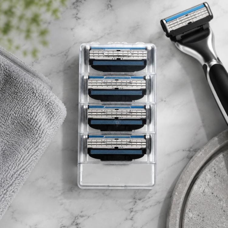 4 PCS Face Care Barber Shaving Razor Blade Refills Replacement Kit for Man Default Title