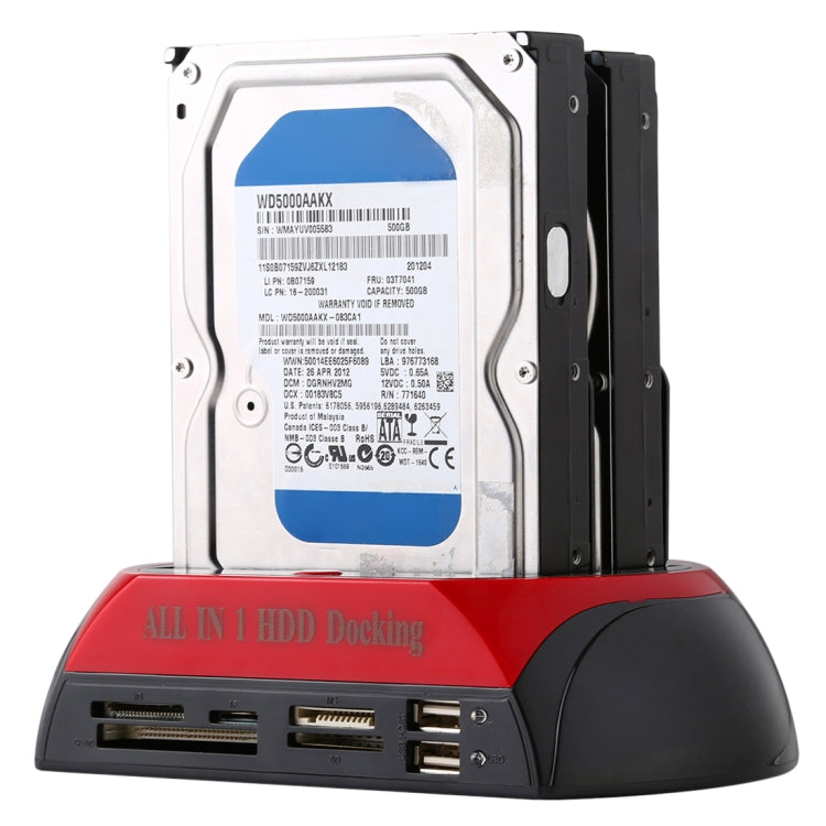 All in 1 Dual 2.5 inch/3.5 inch SATA/IDE HDD Dock Station with Card Reader & Hub – TPU Default Title