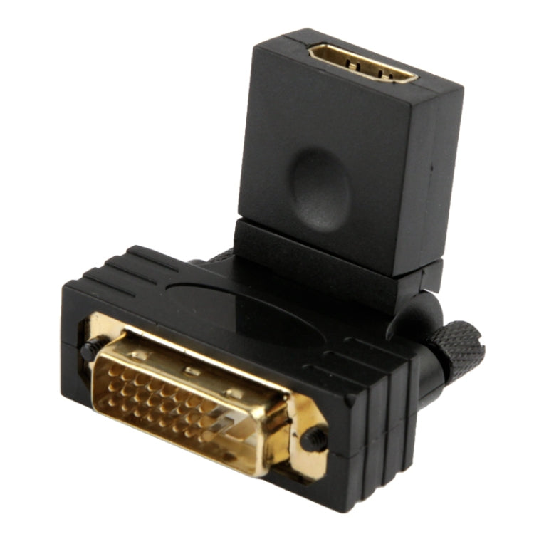 360 Degree Rotation Gold Plated DVI 24+1 Pin Male to 19 Pin HDMI Female Adapter, DVI 24+1Pin Male to HDMI Female – Durable Build, Easy to Use