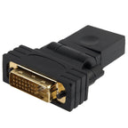 360 Degree Rotation Gold Plated DVI 24+1 Pin Male to 19 Pin HDMI Female Adapter, DVI 24+1Pin Male to HDMI Female – Durable Build, Easy to Use
