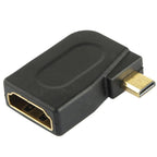 Gold Plated Micro HDMI Male to HDMI 19 Pin Female Adaptor with 90 Degree Angle, Micro HDMI to HDMI – Durable Build, Easy to Use